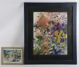 NJ artist by W Carl Burger, watercolor on paper, sold Feb 2024