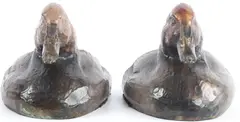 Untitled by Robert Winship, Bronze Duck Head Bookends, sold Feb 2024