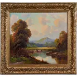Creek Landscape by Augustus Spencer, oil on canvas, sold Mar 2022