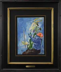 Printemps by Marc Chagall, 1938, lithograph in colors, sold Mar 2022