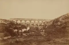 Pont du Gard, 1855 by Édouard Baldus, 1855, albumen print from a waxed paper negative, sold Apr 2026