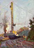 Bloor Street Viaduct, 1915 by Peter Clapham Sheppard, 1915, oil on board, sold May 2026