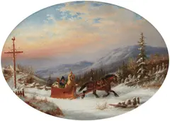 A Trip to Town, 1861 by Cornelius Krieghoff, 1861, oil on canvas, sold May 2026