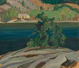 The Carmichael Family Cottage, after 1935 by Franklin Carmichael, after 1935, oil on pressed paperboard, sold May 2026