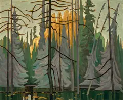 Tamarack Swamp, Algoma, circa 1950 by Lawren Harris, circa 1950, oil on board, sold May 2026