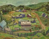 Summer Day in the Laurentians, circa 1950 by A. Y. Jackson, circa 1950, oil on canvas, sold May 2026