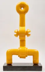 Kabuki, circa 1971 by Sorel Etrog, circa 1971, painted bronze, sold May 2026