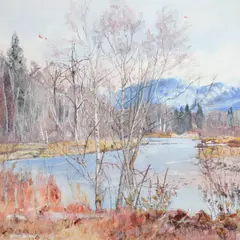 Drifting Clouds (AC-4-96), 1996 by Dorothy Knowles, 1996, acrylic on canvas, sold May 2026