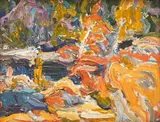 Lake in the Woods, circa 1969, circa 1969 by George Paginton, circa 1969, oil on canvas board, sold May 2026