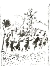 (École d'espagnol) by Pablo Picasso, lithograph, sold Feb 2021