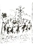 (École d'espagnol) by Pablo Picasso, lithograph, sold Feb 2021