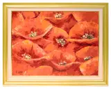 Les Petals Rouges by Nicole Sebille, oil on canvas, sold May 2024