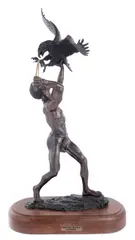 Territorial Instincts by Sid Foreman, Bronze, sold Mar 2023