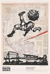 Bicycle Kick by William Kentridge, giclée print, sold Mar 2023