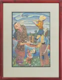 Untitled by Paul Shimon, circa 1946, gouache on paper, sold Dec 2023