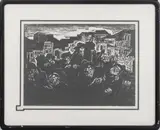 Untitled by Jacob Steinhardt, 1938, woodblock on paper, sold Dec 2023