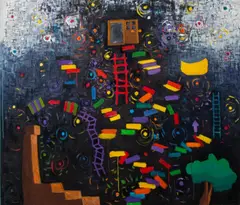 Untitled by Domenick Capobianco, oil painting on canvas, sold Dec 2023