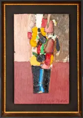 New York School by Giuseppe Napoli, oil painting on wooden board, sold Dec 2023