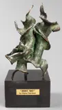 Untitled by Elayne Fabrikant, Bronze Twist," abstract bronze sculpture, sold Dec 2023