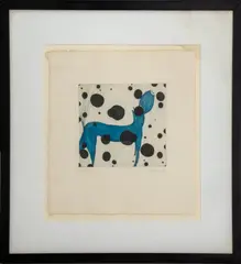Untitled by Philip Tsiaras, 1985, etching in colors, sold Dec 2023