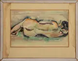 Untitled by Michel Carton, circa 1946, watercolor painting on paper, sold Dec 2023