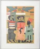 Firebirds by Romare Bearden, 1979, Lithograph in Colors, sold Jan 2024