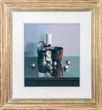 Still  Life with Vessels and Eggs by Andrew Hemingway, Pastel on Paper, sold Jan 2024