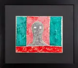 Untitled by Roberto Diago, Oil on Crayon on Paper, sold Jan 2024