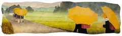 Buttercups by Daniel Kelly, 2008, Mixed Media on Nepali Paper with Straw, sold Jan 2024
