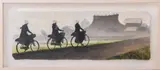 Rolling In by Daniel Kelly, Acrylic on Nepali Paper Mounted on Wood Board, sold Jan 2024