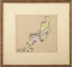 Young Knight by Christian Bérard, 1937, Ink and Pastel on Paper, sold Jan 2024