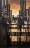 Street Scene by Karin Godnic, Acrylic on Canvas, sold Jan 2024