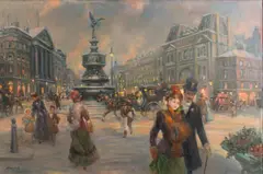 In Old Piccadilly by John Strevens, Oil on canvas -50 x, sold Oct 2025