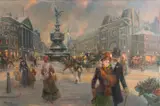 In Old Piccadilly by John Strevens, Oil on canvas -50 x, sold Oct 2025