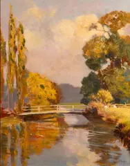 A Peaceful Stream by Frederick Hall, Oil on panel -, sold Oct 2025