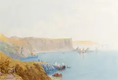 Anstey's Cove by Philip Mitchell, Watercolour -24 x, sold Oct 2025