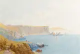 Anstey's Cove by Philip Mitchell, Watercolour -24 x, sold Oct 2025