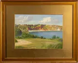 Oddicombe Beach by Samuel Edward Kelly, Watercolour -27 x, sold Oct 2025