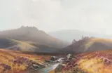 A Moorland View - Gouache - 49 by Reginald Daniel Sherrin, Gouache, sold Oct 2025