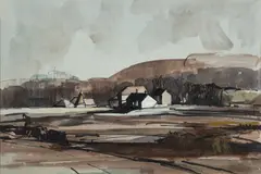 Near Westerham by Rowland Hilder, ink and watercolour, sold Oct 2025
