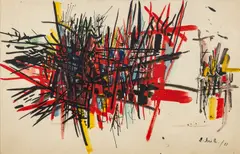 Untitled by Ed Smith, Mixed media on paper -, sold Oct 2025