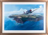 Bolt Head Airshow by Miles G, acrylic on canvas board, offered Aug 2025