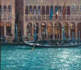Winter on the Grand Canal by Michael Norman, Pastel -47 x, offered Jul 2025