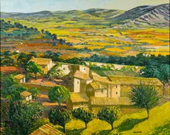 Farmstead near Gordes by Alan Cotton, Oil on canvas -, offered Jul 2025