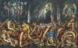 Religion Today by Neil Shawcross, Watercolour -32 x, sold Jul 2025