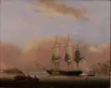 A Royal Navy Frigate of the White Squadron, Plymouth by Nicholas Condy, Oil on board, sold Jun 2025