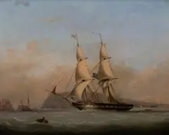 HMS Persian in Plymouth Sound by Nicholas Condy, 1840, oil on board, sold Jun 2025