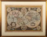 Nicolas after Hondius, Jodocus. by Double Hemisphere Map. Berey, sculpture, sold May 2025