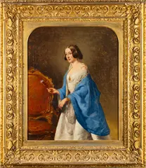 Portrait of Elizabeth Rozenburg of Bath by William Duffield, 1852, Oil on canvas -52 x, sold Apr 2025