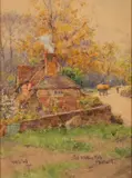 Old Whiting Mill by Wilfred Williams Ball, Watercolour -25 x, sold Apr 2025